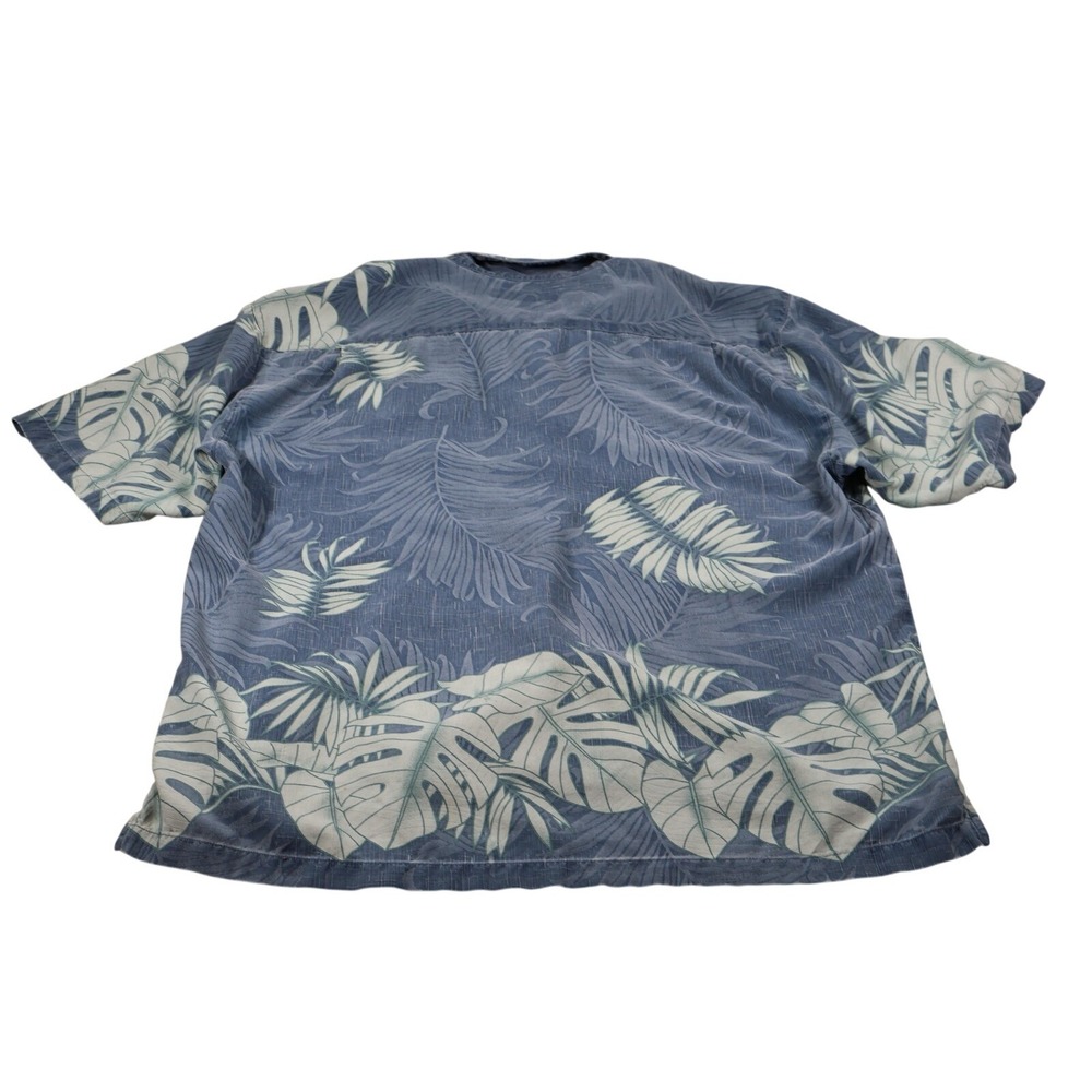 Tommy Bahama Shirt Mens XL Blue Silk Button Up Floral Relaxed Hawaiian - Picture 2 of 6